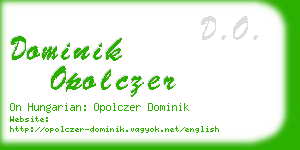 dominik opolczer business card